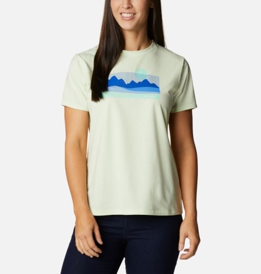 Columbia Sun Trek Women's T-Shirt Light Yellow | 015-HMFTPJ