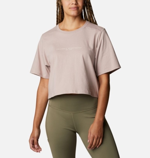 Columbia Sun Trek Women's T-Shirt Pink | 309-BLOYGE