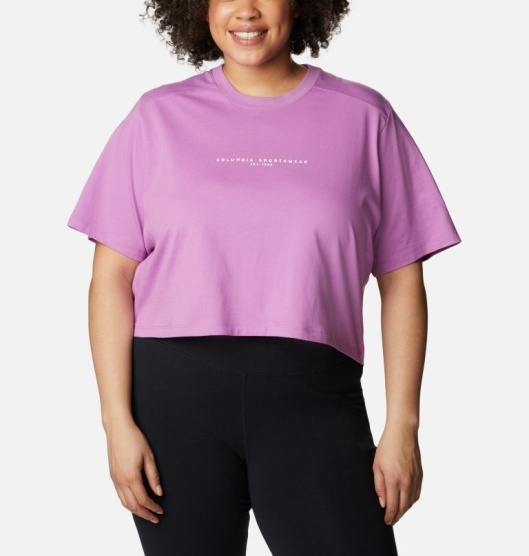 Columbia Sun Trek Women's T-Shirt Pink | 649-CPBQYH