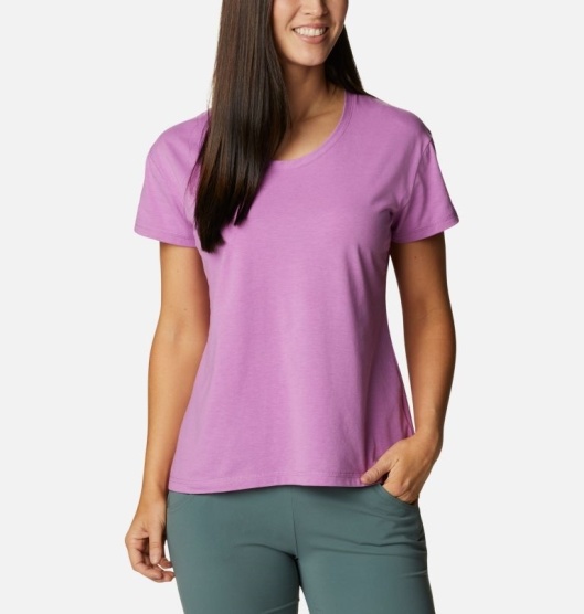 Columbia Sun Trek Women's T-Shirt Pink | 760-ZHBEWQ