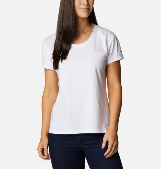 Columbia Sun Trek Women's T-Shirt White | 317-YLXGKV