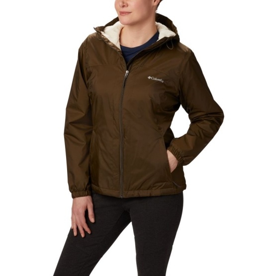 Columbia Switchback Sherpa Women's Rain Jacket Olive Green | 239-REOMAH