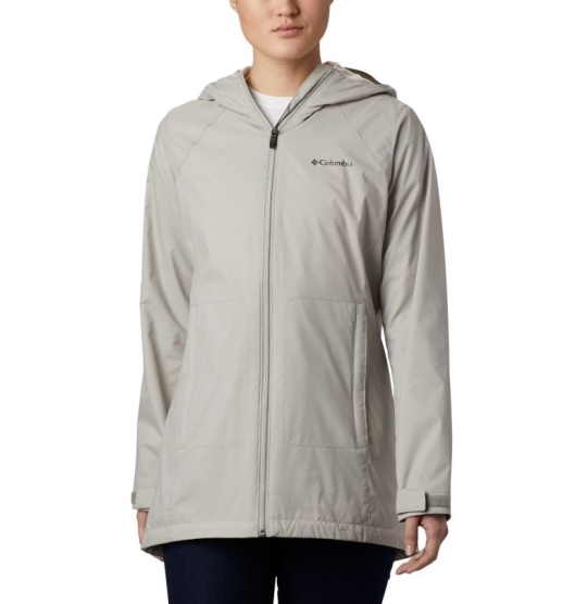 Columbia Switchback Women's Rain Jacket Grey White | 021-RMYENS