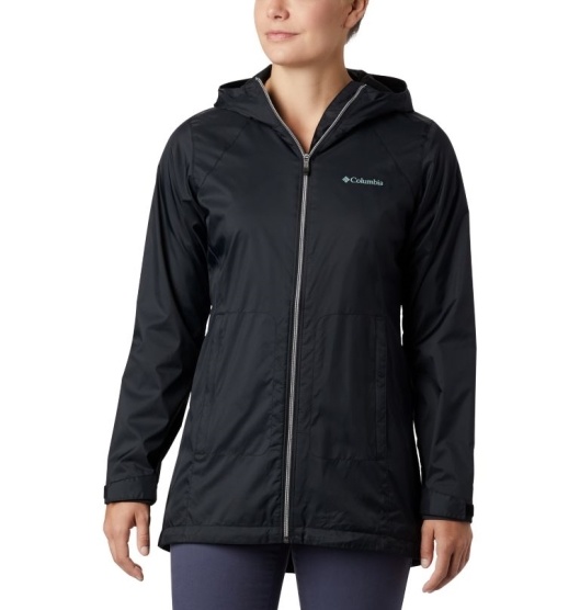 Columbia Switchback Women's Rain Jacket Black | 964-GRPIXY