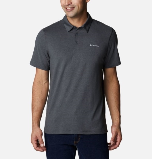 Columbia Tech Trail Men's Polo Black | 108-CDTQNM