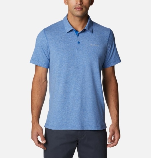 Columbia Tech Trail Men's Polo Blue | 169-COURQE