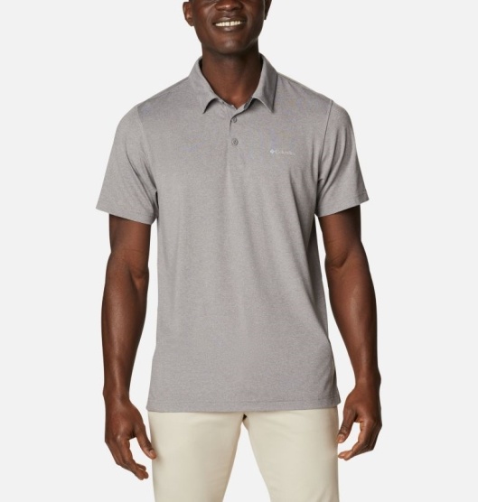 Columbia Tech Trail Men's Polo Grey | 103-GJAMPH