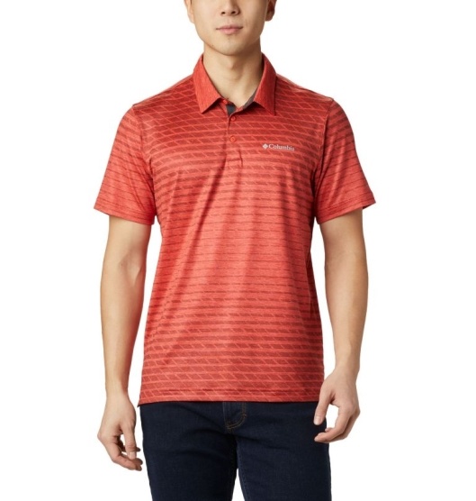 Columbia Tech Trail Men's Polo Red | 078-QLSPMB