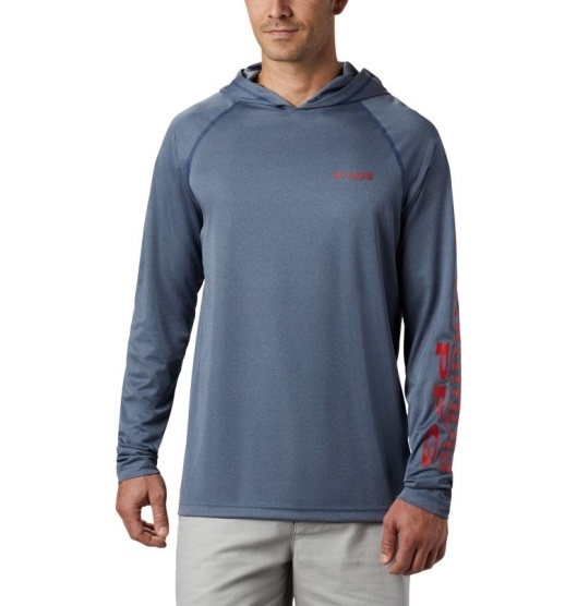 Columbia Terminal Tackl Men's Hoodies Blue Red | 798-AUDGXF