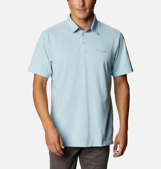 Columbia Thistletown Ridge Men's Polo Blue | 925-FZSHAE