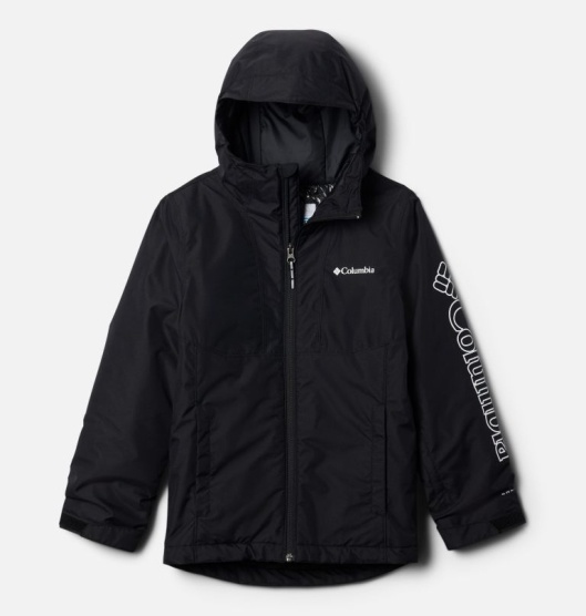 Columbia Timber Turner Kids' Ski Jacket Black | 592-DIYZWQ