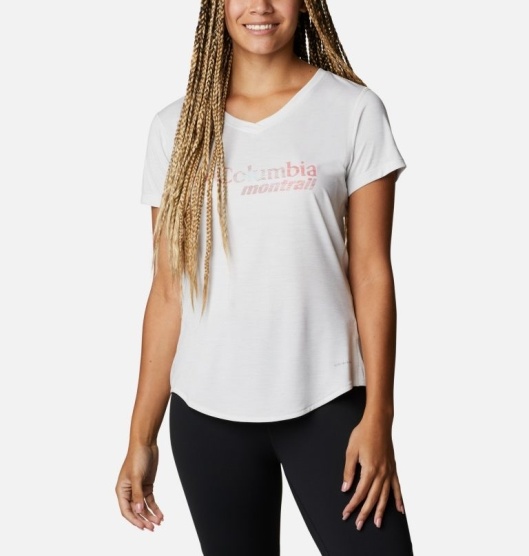 Columbia Trinity Trail Women's T-Shirt White | 310-UWASOM