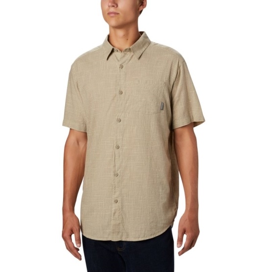 Columbia Under Exposure Men's Shirts Beige | 102-EHUQXJ