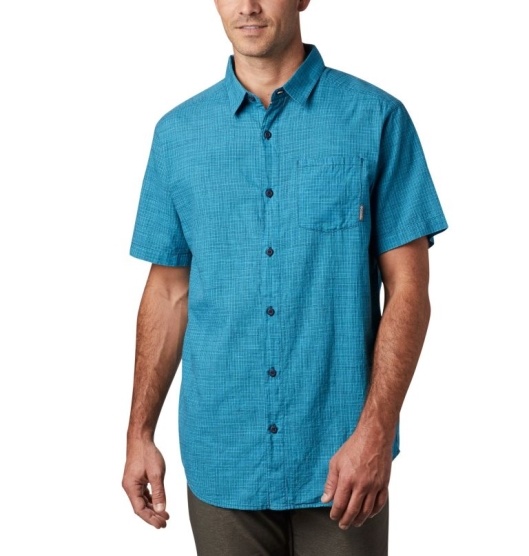 Columbia Under Exposure Men's Shirts Blue | 872-IEDFUH