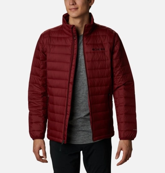 Columbia Voodoo Falls 590 Men's Down Jacket Red | 406-MQWLAG