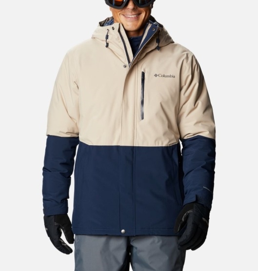 Columbia Winter District Men's Ski Jacket Navy Khaki | 046-MGWEDP