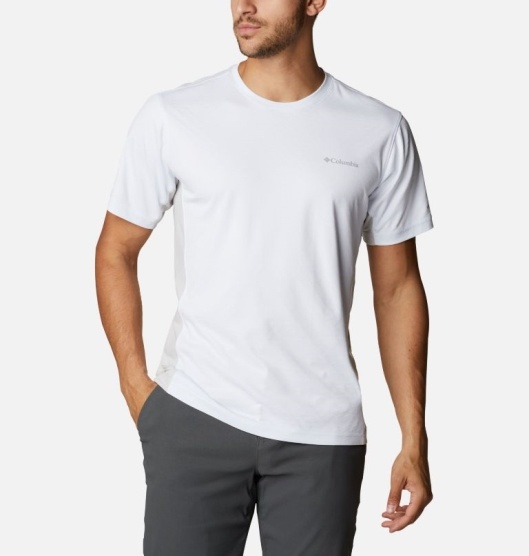 Columbia Zero Ice Cirro-Cool Men's T-Shirt White | 912-VTNLQX