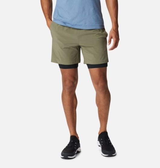 Columbia Zero Rules Men's Shorts Green Brown | 760-IKXBPO