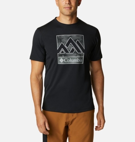 Columbia Zero Rules Men's T-Shirt Black | 897-FVWEZM