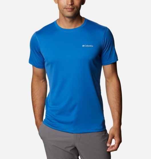 Columbia Zero Rules Men's T-Shirt Blue | 128-DUBZGN