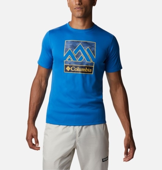 Columbia Zero Rules Men's T-Shirt Blue | 309-HUAYZP