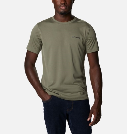 Columbia Zero Rules Men's T-Shirt Green | 826-LKPJQG