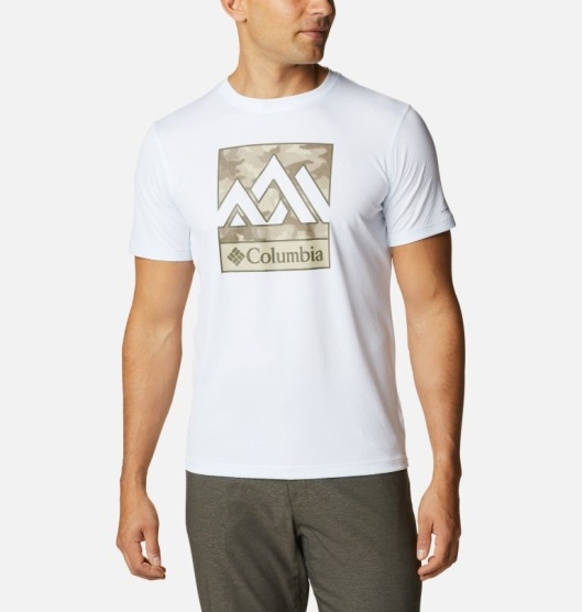 Columbia Zero Rules Men's T-Shirt White | 586-JKBRWL